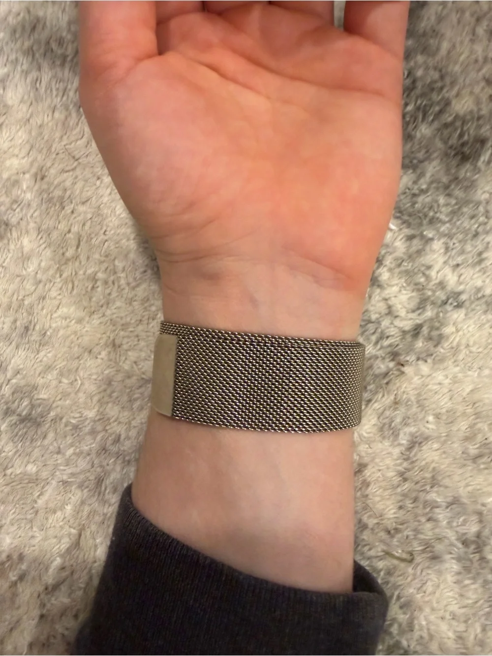 Apple Watch Series 7 Gold Stainless Steel Case with Gold Milanese Loop 41mm